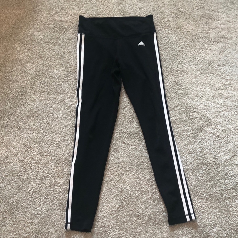 Black adidas 3-stripes leggings